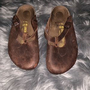 Womens Birkenstock Bern Clog Brown 9.5 preowned